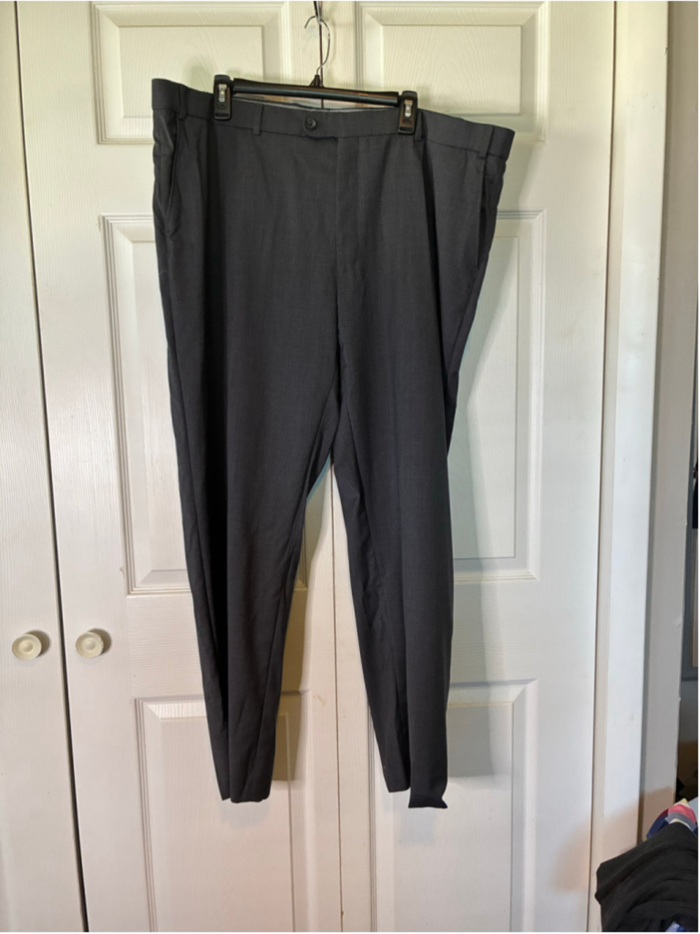 Men's Ballin Super 120's Wool Dress Pants Grey Waist 44